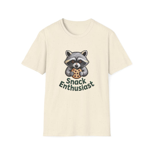 Adorable Raccoon Snack Enthusiast T-Shirt: Cute Cookie Lover Tee for Foodies & Wildlife Fans – Ultimate Gift!