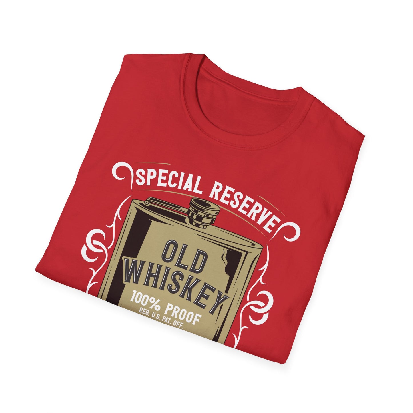 Classic Old Whiskey Flask 100% Proof T-Shirt - Bold Vintage Liquor Tee for Men & Whiskey Lovers | Unique Gift