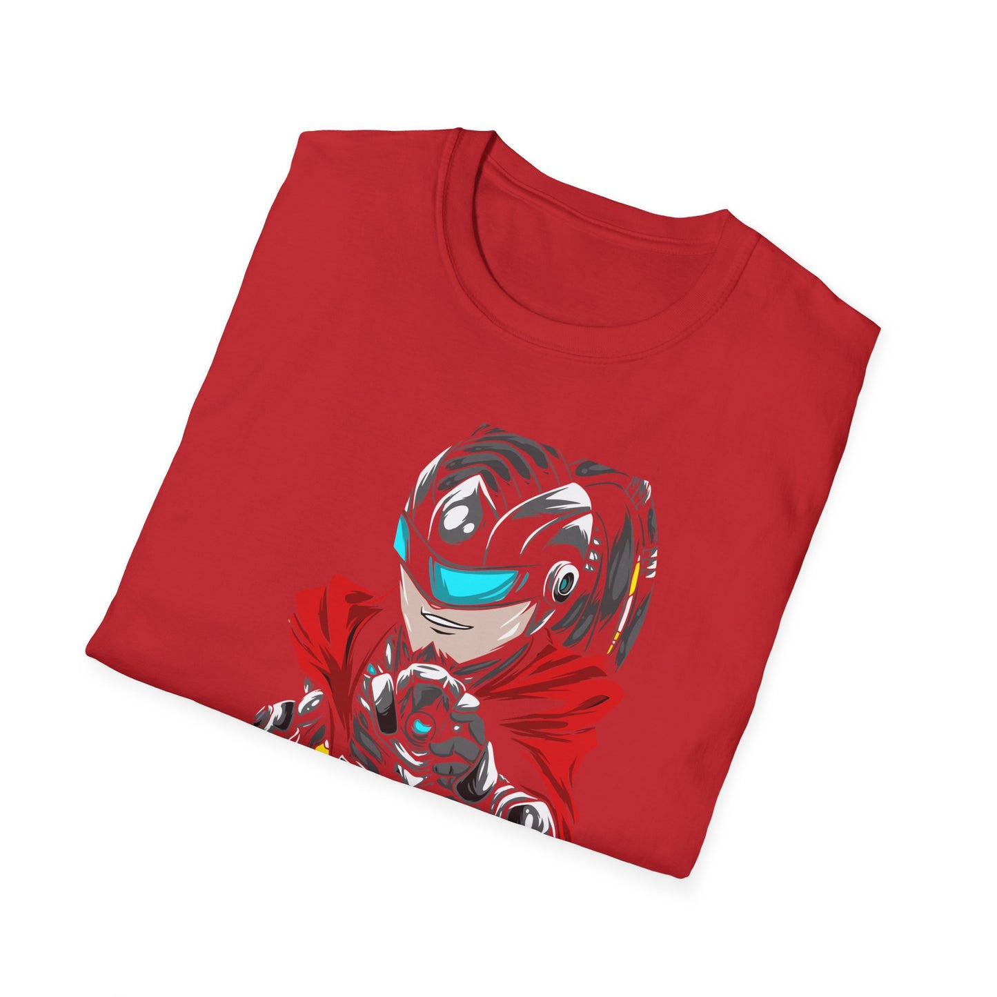 Dynamic Cyberpunk Graffiti T-Shirt - Futuristic Street Art Hero Tee for Gamers & Urban Artists