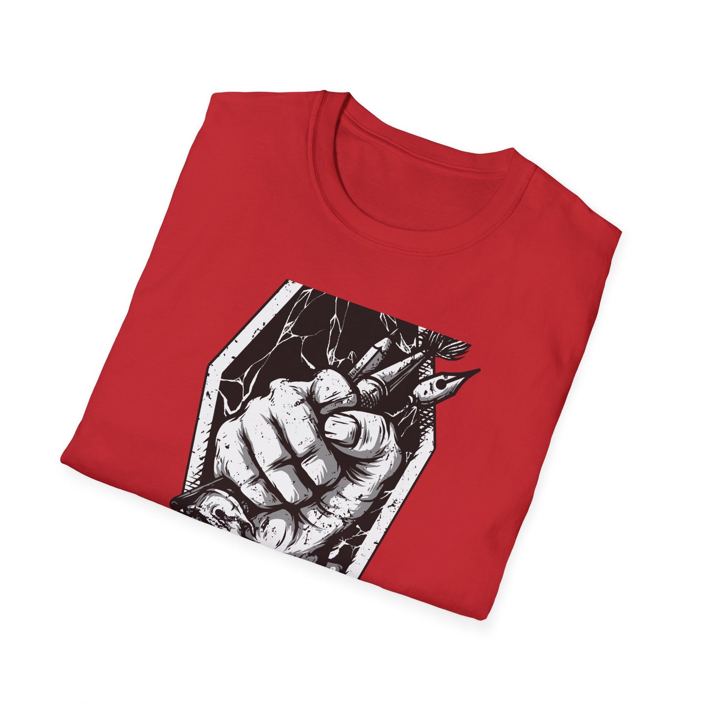 Unleash Creative Hustle: "Work or Die" Artist T-Shirt - Bold Grunge Art & Design Statement Tee