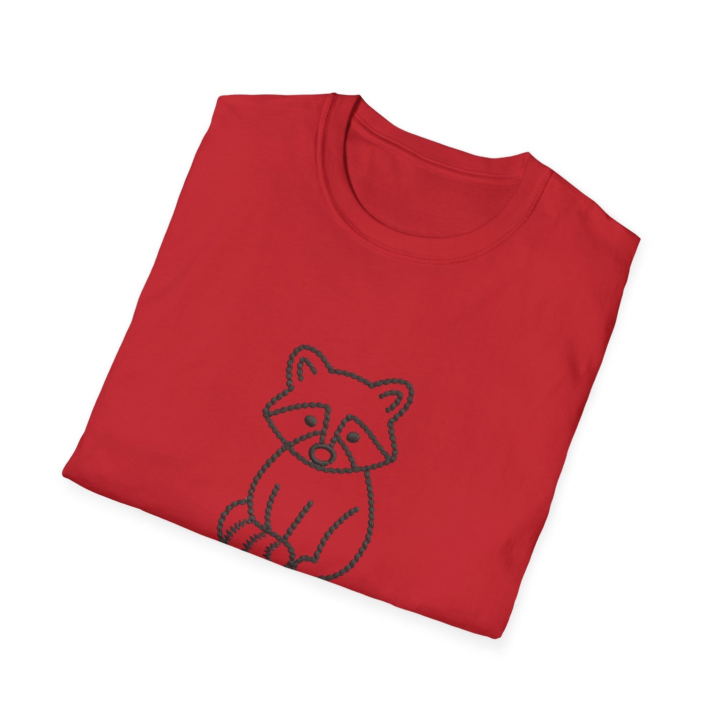 Cute Raccoon "Snack Goals" T-Shirt | Adorable Foodie Animal Lover Tee | Unique Braided Design Gift