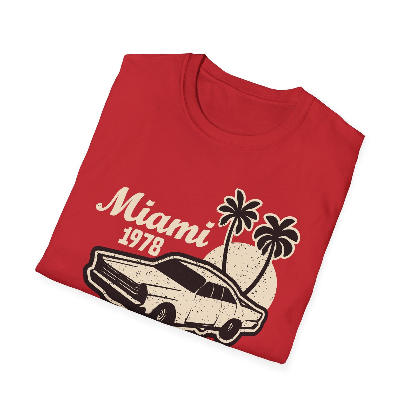 Iconic Miami 1978 Classic Car T-Shirt | Vintage Florida Sunset Retro Tee for Men & Women