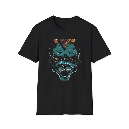 Unleashed Fiery Demon T-Shirt: Epic Monster Face Graphic Tee for Goth, Fantasy & Edgy Style Lovers | Bold & Unique