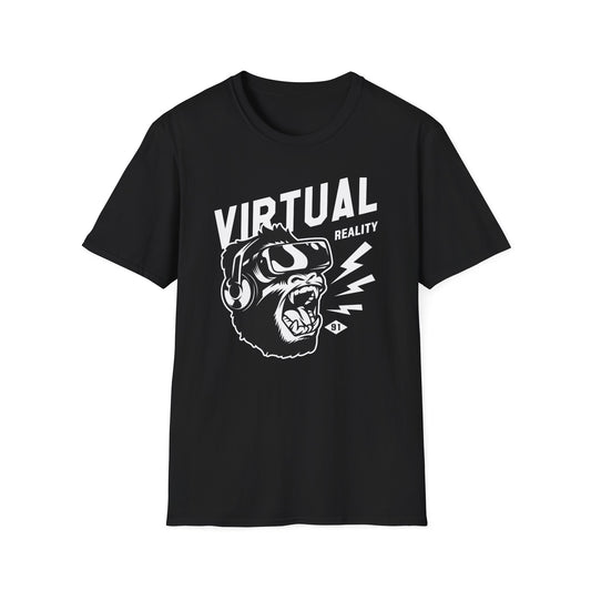 Roaring VR Gorilla T-Shirt - Epic Gamer Ape Headset Tee | Primal Virtual Reality Tech Apparel