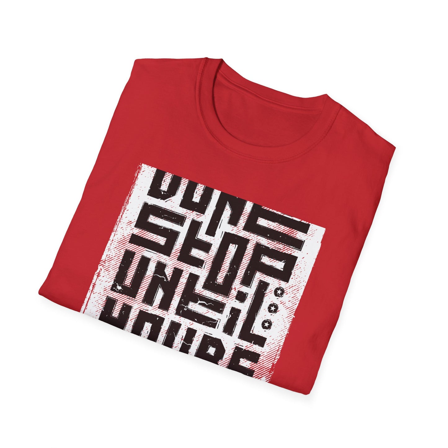 Ultimate 'Don't Stop Until You're Proud' T-Shirt | Bold Motivational & Gym Wear | Distressed Inspirational Tee