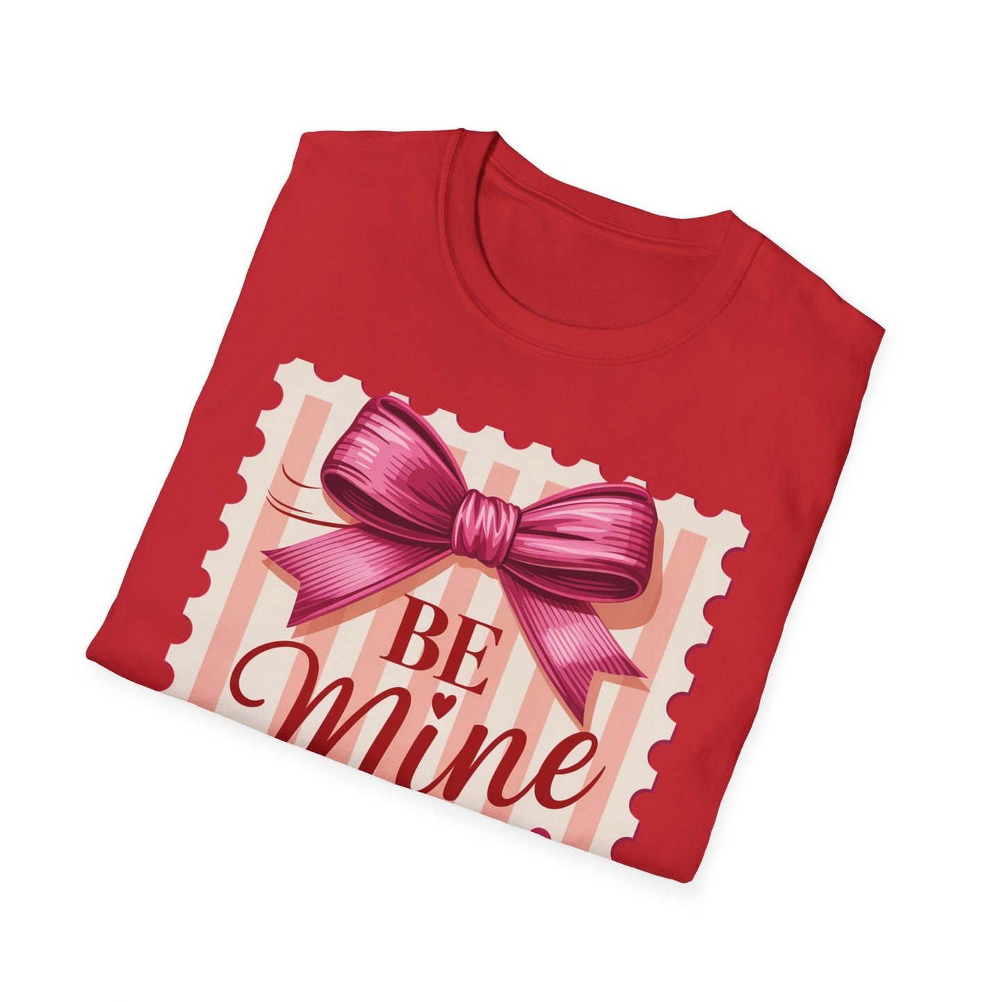 Charming Be Mine Valentine T-Shirt | Pink Bow & Hearts Design | Sweet Love Gift | Express Your Affection!