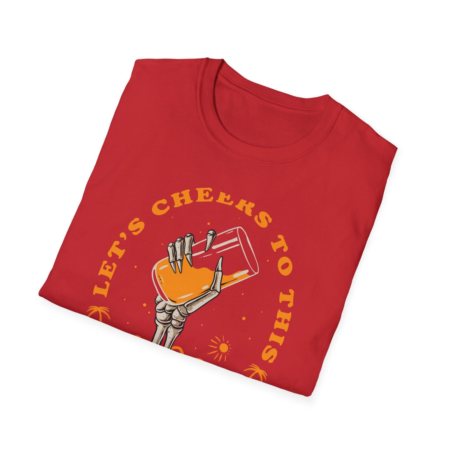 Awesome Skeleton Hand Cocktail T-Shirt - 'Cheers to This Summer Party' Beach & Vacation Tee