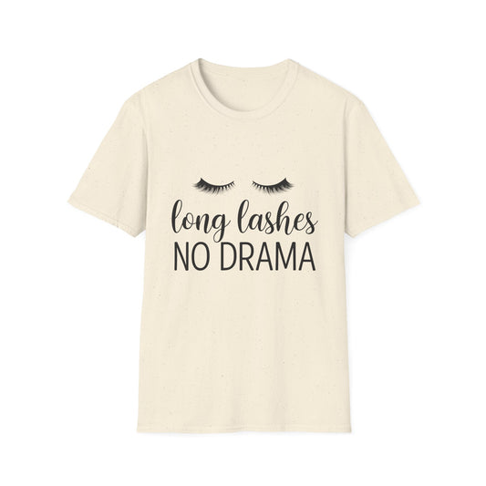 Fabulous Long Lashes No Drama T-Shirt | Chic Beauty Lover Tee | Lash Tech Gift | Empowering Women's Top