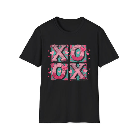 Expressive XOXO T-Shirt | Distressed Hugs & Kisses Valentine's Day Tee | Trendy Romantic Love Shirt for Her