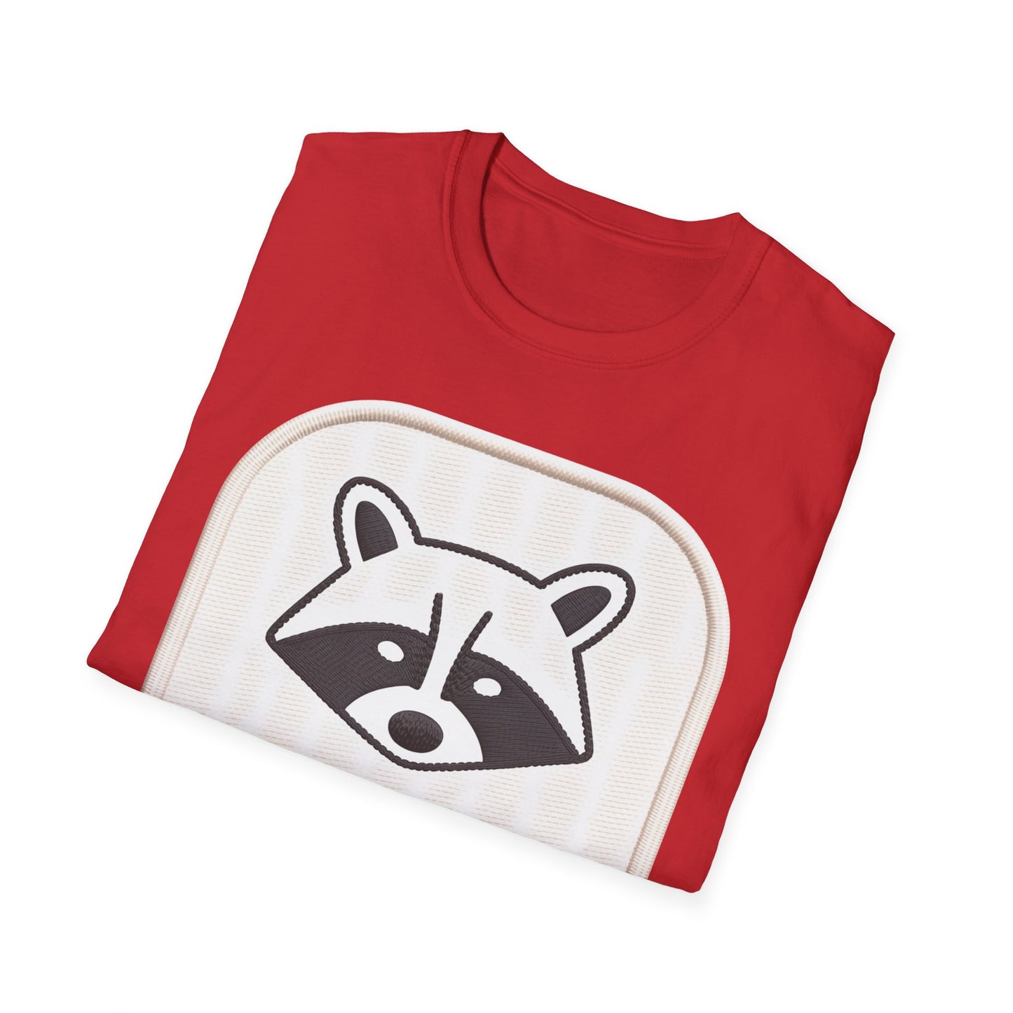 Hilarious "Snacks Required" Raccoon T-Shirt | Cute Embroidered Look Animal Lover Tee for Foodies & Casual Wear
