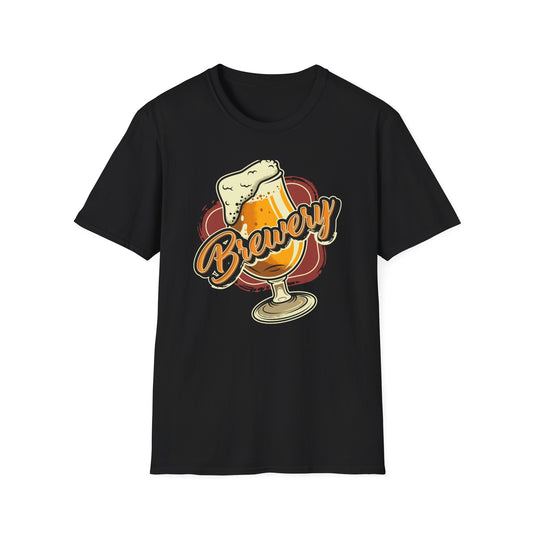 Cheers! Awesome Brewery Beer Glass T-Shirt - Vintage Craft Beer Lover Tee for Pub & Homebrew Enthusiasts