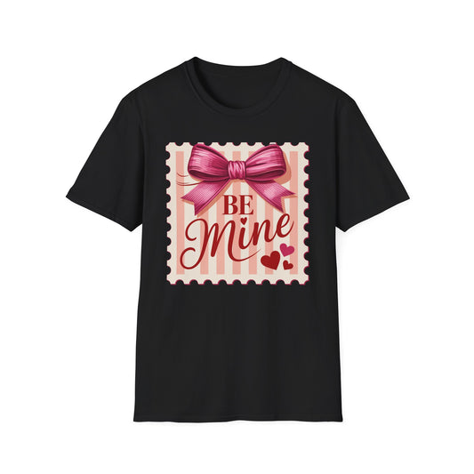 Charming Be Mine Valentine T-Shirt | Pink Bow & Hearts Design | Sweet Love Gift | Express Your Affection!