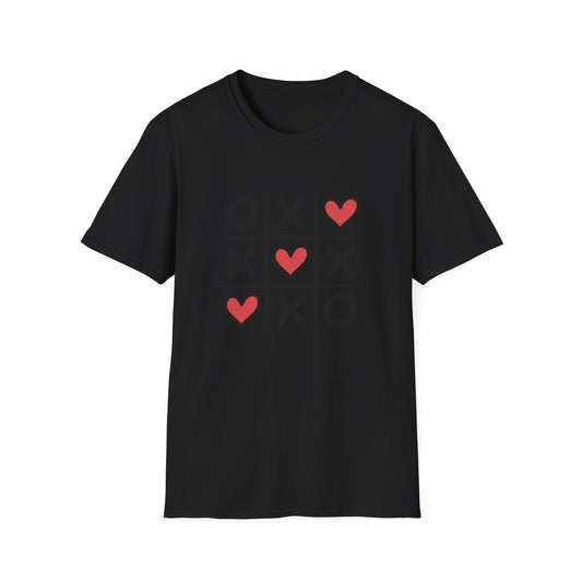 Adorable Tic Tac Toe Love Wins T-Shirt | Sweet Hearts Valentine's Day Tee for Couples & Romantics | Unique Gift Idea