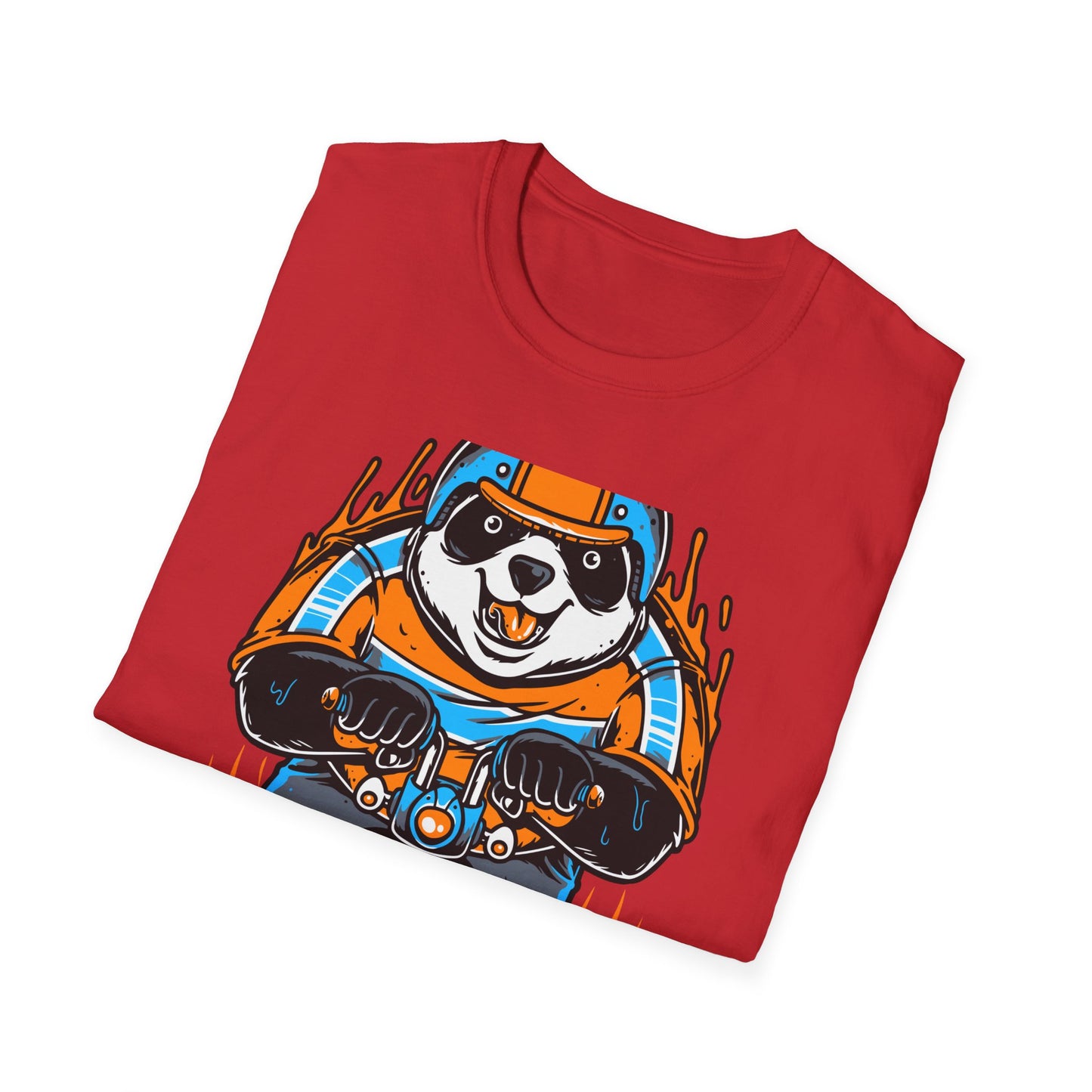 Epic Panda Biker T-Shirt! Cool Motorcycle Riding Animal Graphic Tee. Vibrant, Unique & Fun for Riders & Panda Lovers. Must-Have!