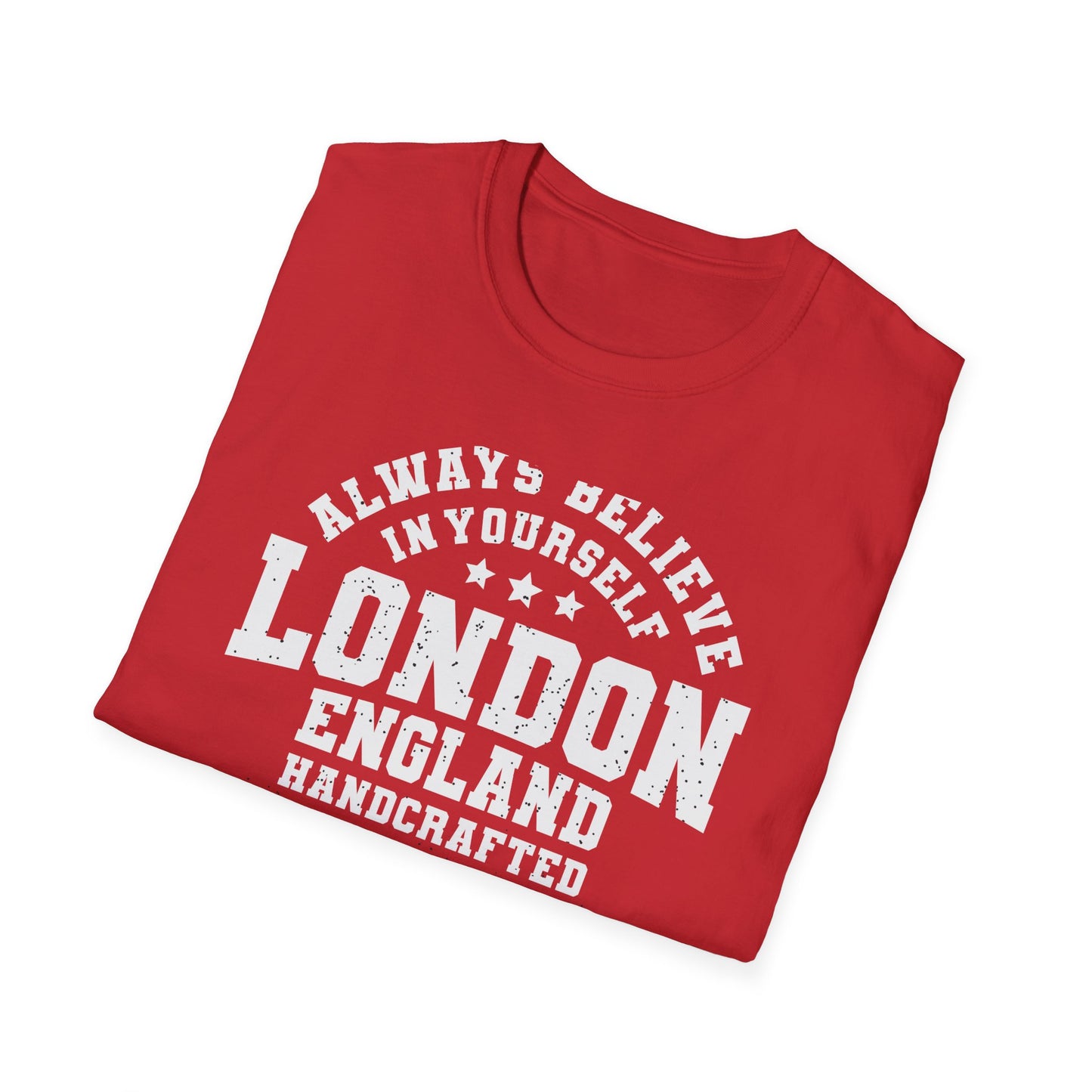 Vintage London Athletic Dept T-Shirt | England Collegiate Style 'Believe in Yourself' Tee | Premium Quality & Empowering