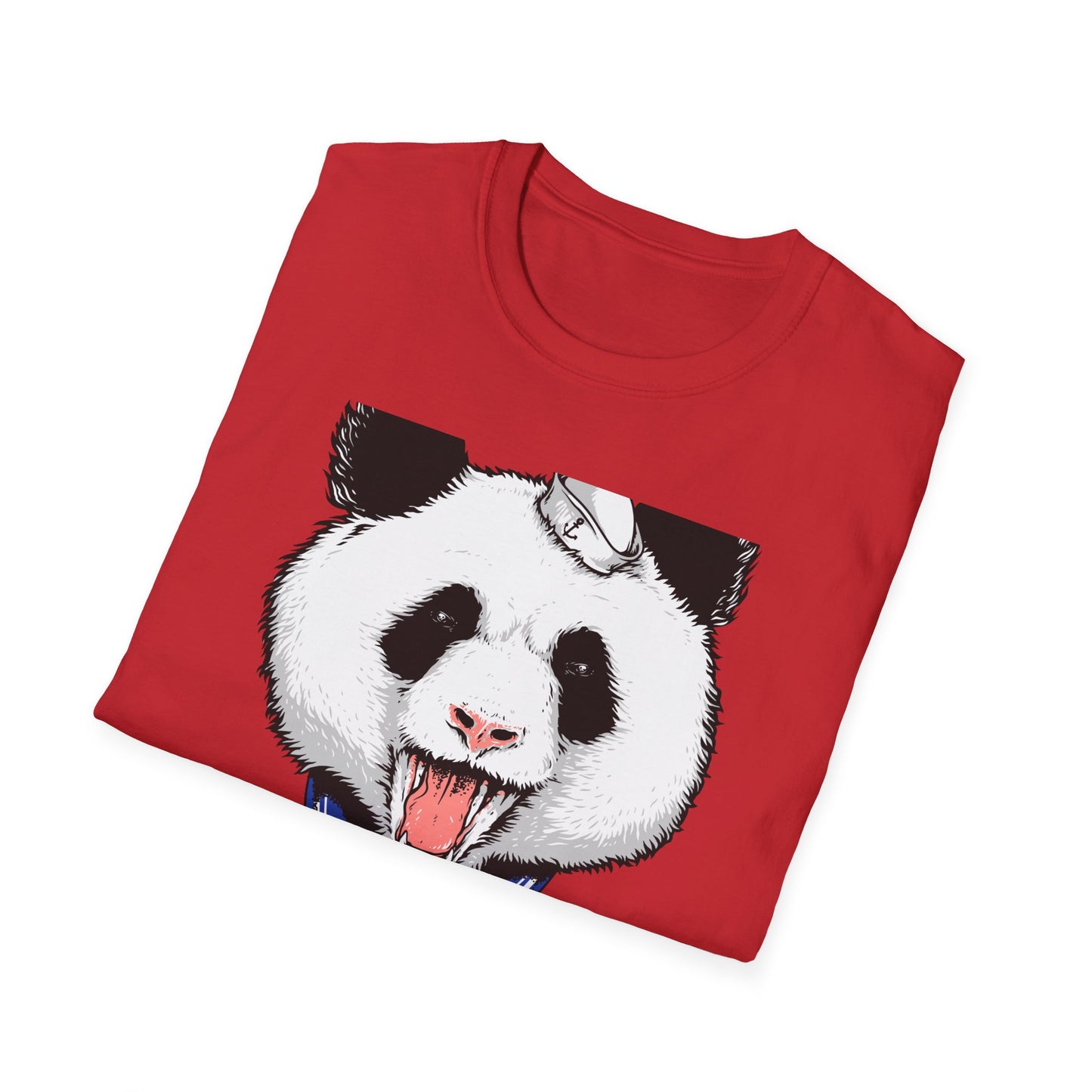 Fierce Sailor Panda T-Shirt | Unique Nautical Roaring Animal Graphic Tee for Bold Style