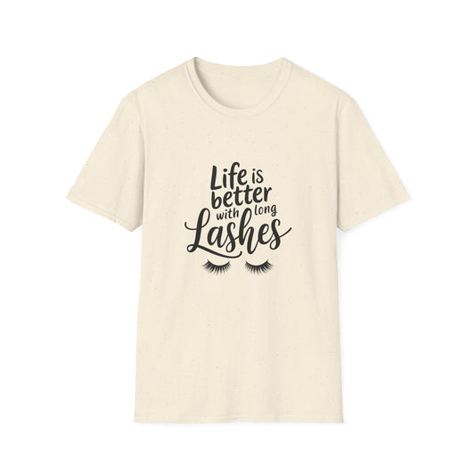 Life's Short, Get Long Lashes T-Shirt - Irresistible Beauty & Lash Tech Gift Tee
