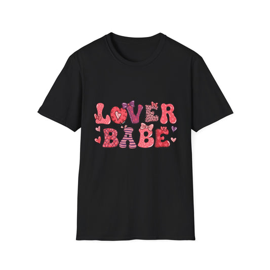 Adorable Lover Babe T-Shirt - Chic Valentine's Day Hearts & Bows Tee | Unique Romantic Gift for Her