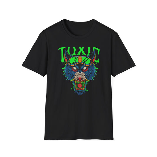 Vicious Toxic Wolf T-Shirt: Electrifying Rave Streetwear Tee with Neon Goggles – Unleash Your Edgy Style!