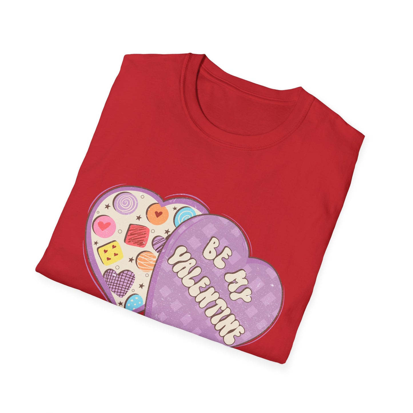 Sweet Retro Vintage 'Be My Valentine' Candy Heart Box T-Shirt | Adorable Valentine's Day Gift Tee