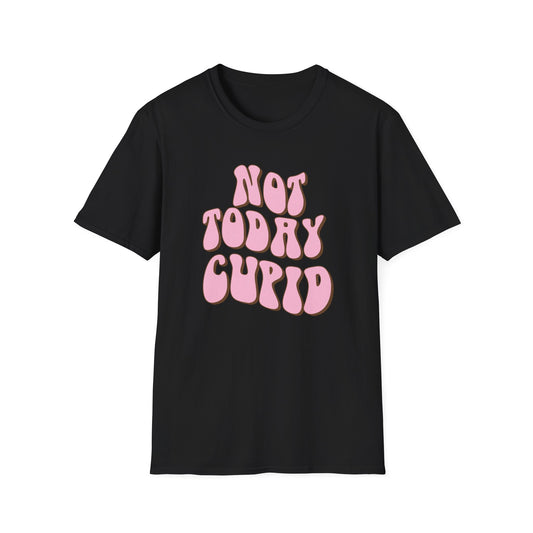 Sassy "NOT TODAY CUPID" Groovy T-Shirt | Retro Anti-Valentine's Day Tee | Fun Single Awareness Apparel