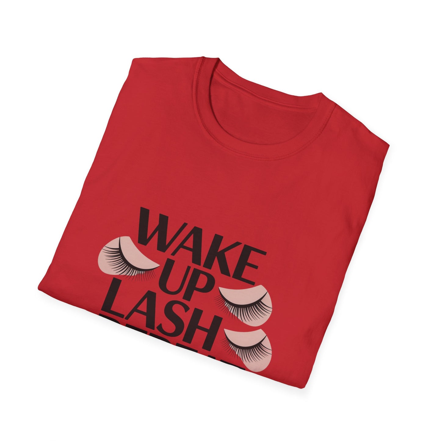 Wake Up & Lash T-Shirt | Chic Eyelashes Design for Beauty Lovers, Lash Techs & Makeup Artists | Glamorous Eye Tee