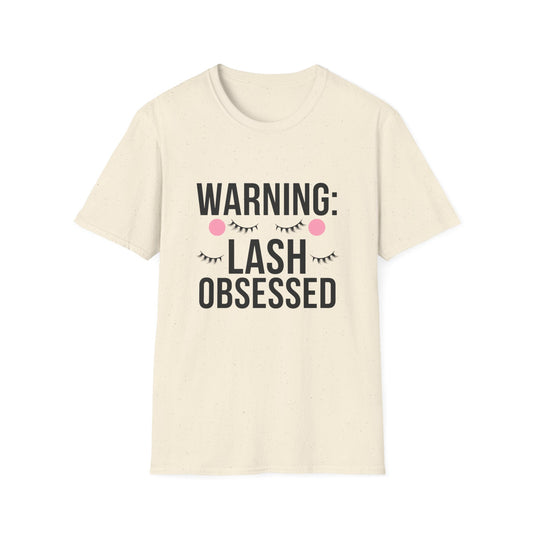 WARNING: Lash Obsessed T-Shirt | Trendy Eyelash Beauty Tee for Makeup Lovers & Lash Artists | Perfect Gift