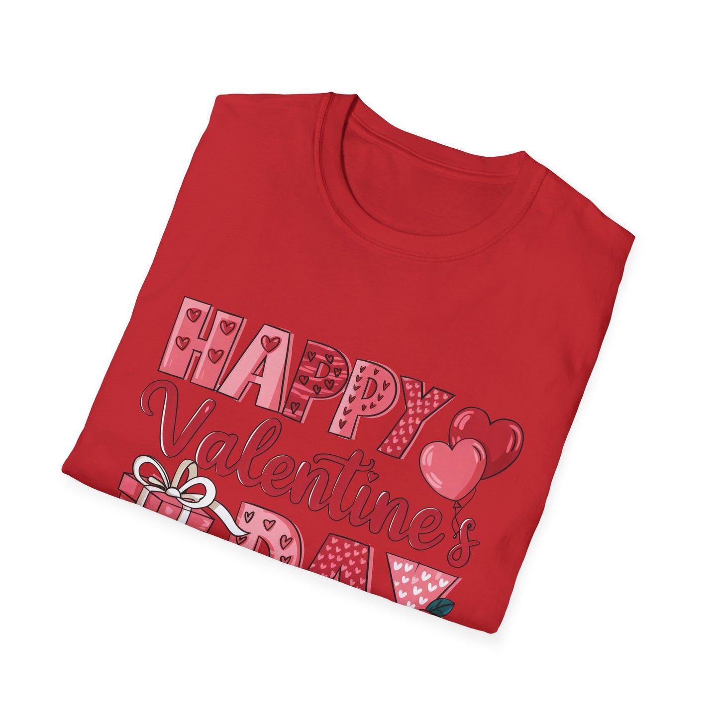 Sweet Happy Valentine's Day T-Shirt | Charming Hearts, Balloons & Gift Design Tee | Perfect for Romantic Celebrations & Love Gifts