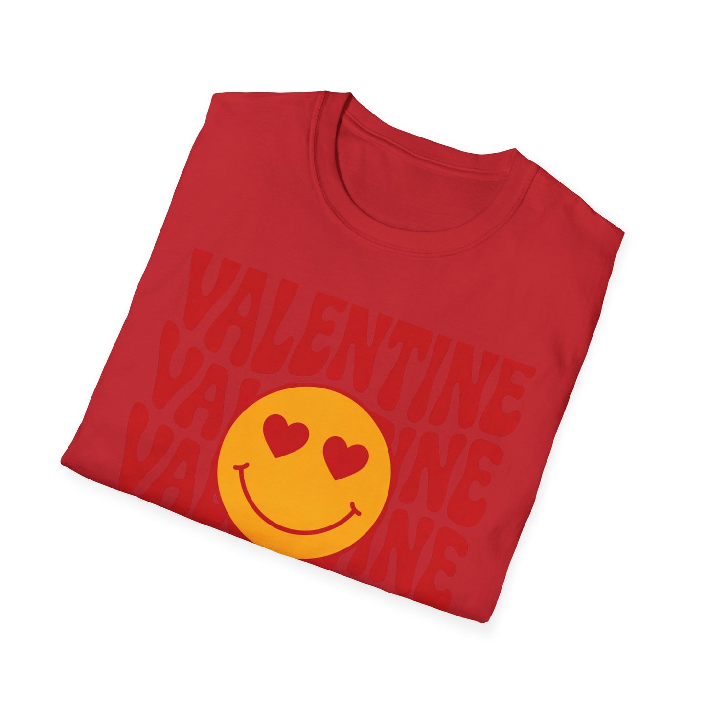 Groovy Valentine Heart Eyes Smiley T-Shirt - Retro Love Day Tee for Her & Him | Expressive & Cute