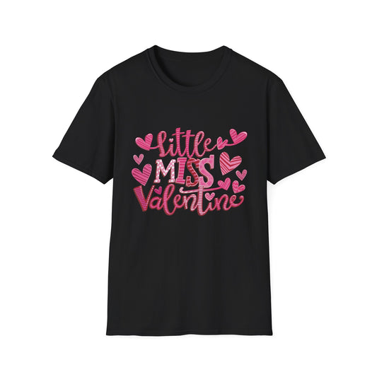 Adorable Little Miss Valentine T-Shirt | Girls' Cute Pink Hearts Tee | Perfect February 14th Gift for Kids