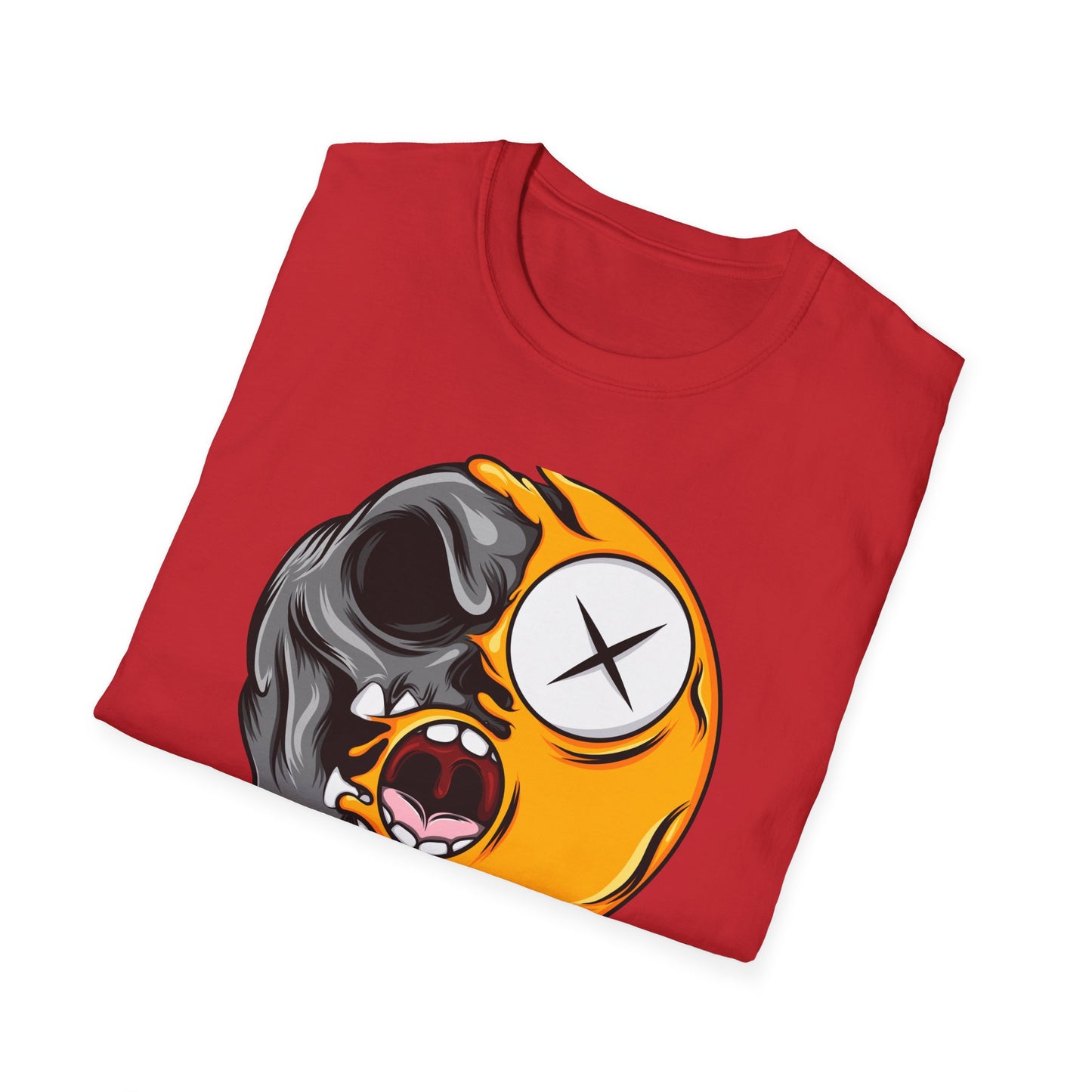 Melting Skull Emoji T-Shirt | Bold Expressive Scream Graphic Tee | Unique Edgy Streetwear Top
