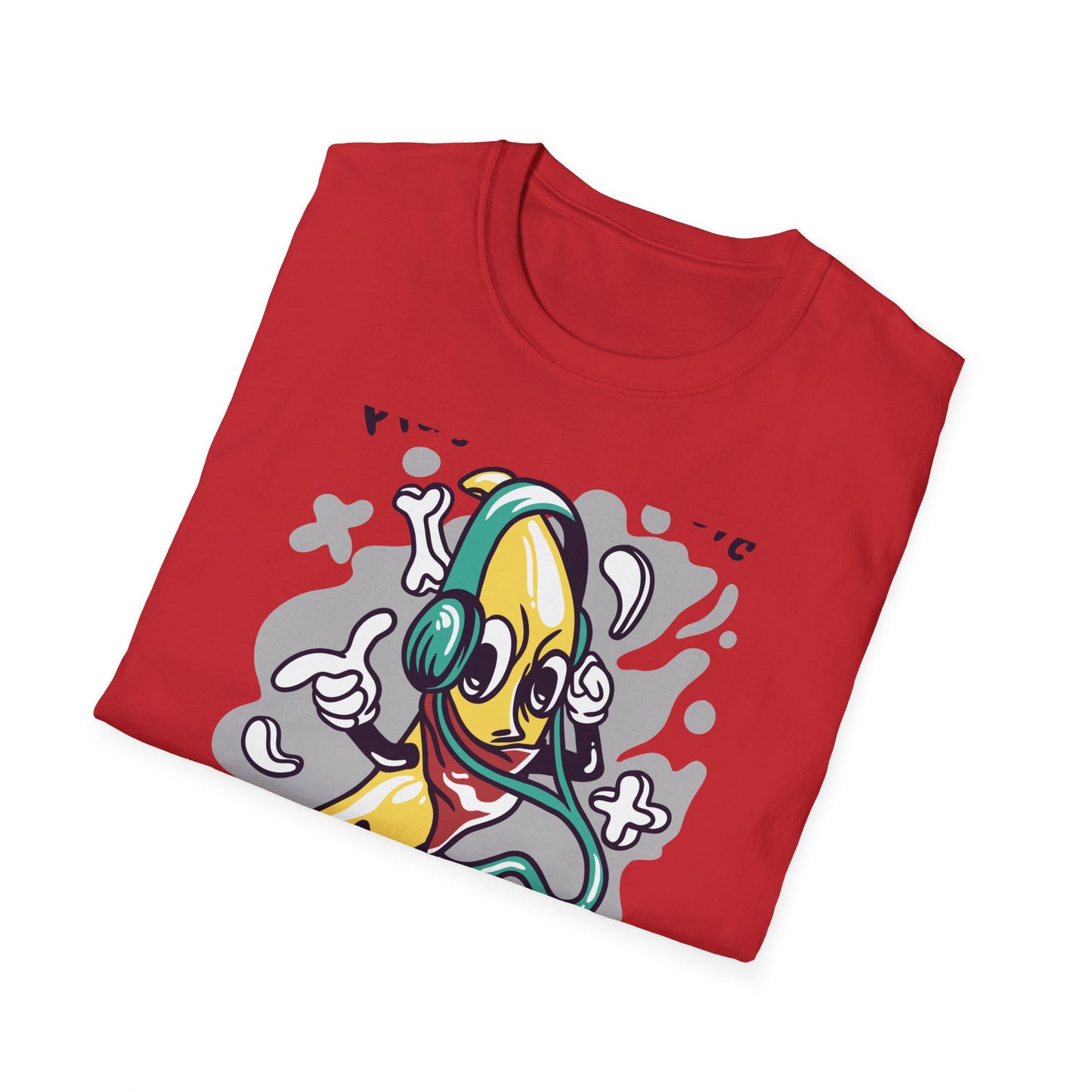 Epic Play Your Music Cool Banana T-Shirt | Retro Cartoon DJ Tee for Music Lovers | Vibrant & Unique Graphic Apparel