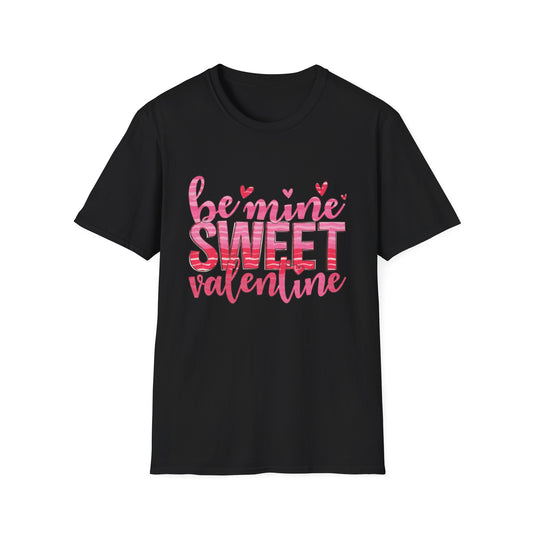 Adorable Be Mine Sweet Valentine T-Shirt | Charming Pink Hearts & Glitter Love Tee - Perfect Valentine's Gift