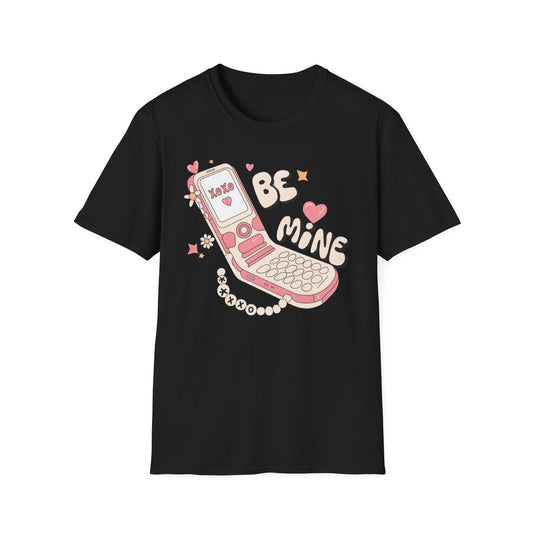 Irresistible Y2K Flip Phone Be Mine XOXO T-Shirt | Retro Valentine's Day Aesthetic Tee for Her | Trendy Nostalgic Graphic