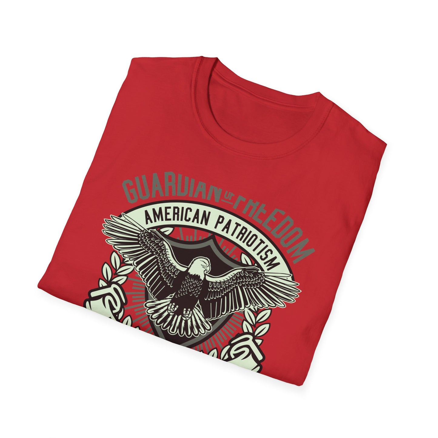 Bold Guardian of Freedom American Patriotism T-Shirt - Majestic Eagle 'Freedom Is Not Free' USA Graphic Tee for Proud Americans