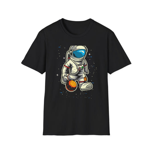 Epic Astronaut Moon Kick T-Shirt | Fun Space Soccer Fan Tee | Stellar Cosmic Explorer Gift for Kids & Adults