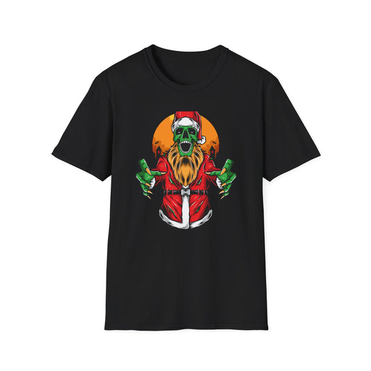 Creepy Zombie Santa T-Shirt | Spooky Christmas Horror Tee | Unique Gothic Holiday Gift | Macabre Xmas Top