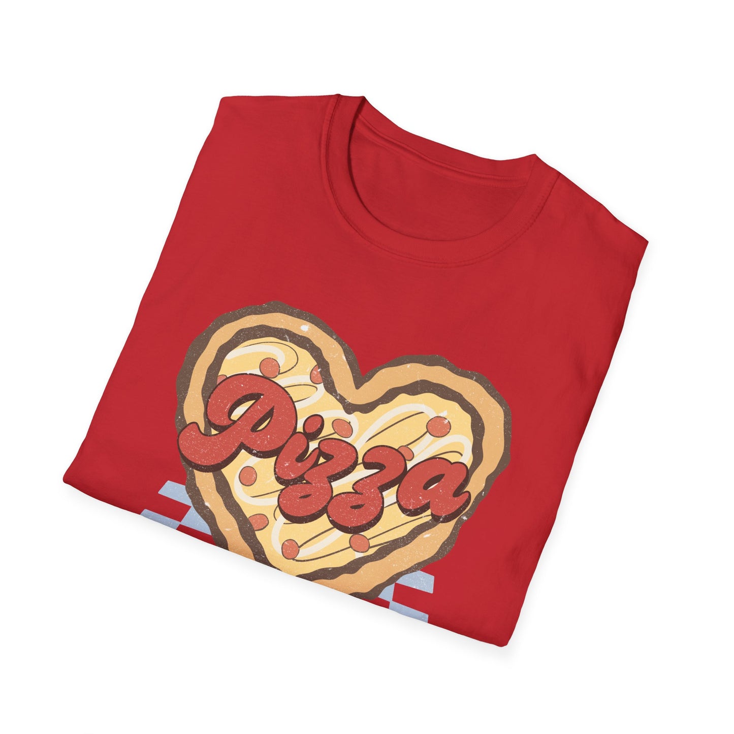Retro Pizza Is My Valentine T-Shirt | Heart-Shaped Pizza Lover Tee | Funny Anti-Valentine Foodie Gift | Unique & Cozy