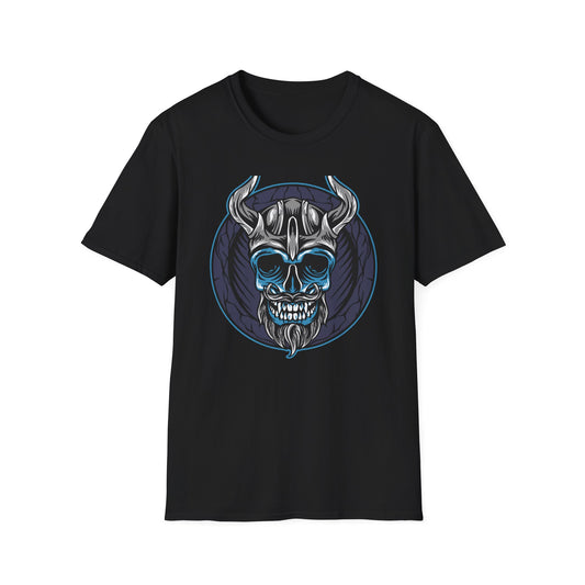 Epic Viking Skull T-Shirt | Fierce Horned Warrior Design Tee for Men | Bold Norse Mythology Apparel