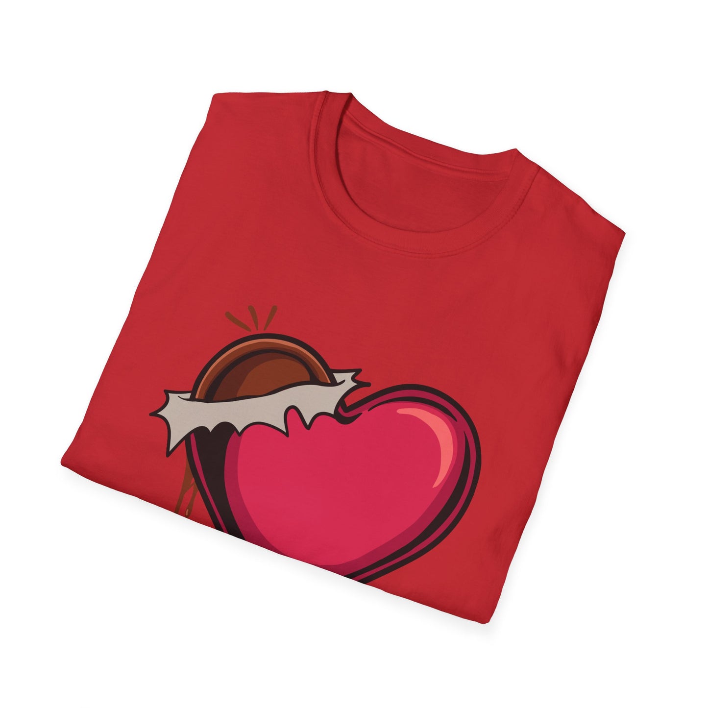 Irresistible Chocolate Heart T-Shirt | Sweet Love & Delicious Dessert Graphic Tee | Perfect Valentine's Day Gift