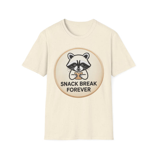 Hilarious Raccoon Snack Break Forever T-Shirt - Cute Foodie Animal Lover Tee | Trendy & Comfy Graphic Top