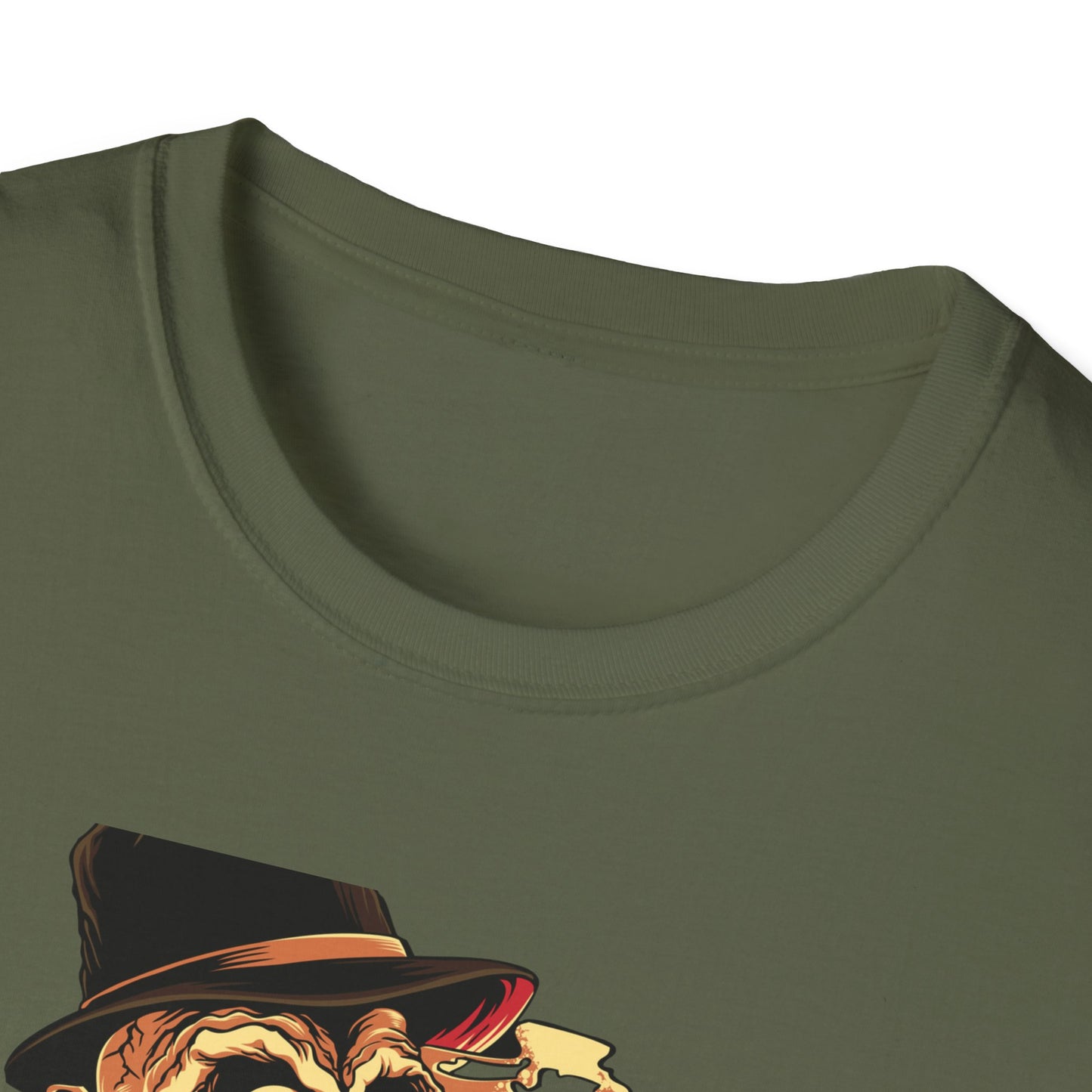 Epic Billionaire Skeleton T-Shirt: Dapper Skull, Money Stacks & Burning Dollar Cigar - Ultimate Hustle Tee