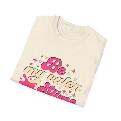 Unique Be My Valen Slime T-Shirt | Witty Valentine's Day Tee | Retro Slime Lover Gift | Adorable & Funky Pink Hearts