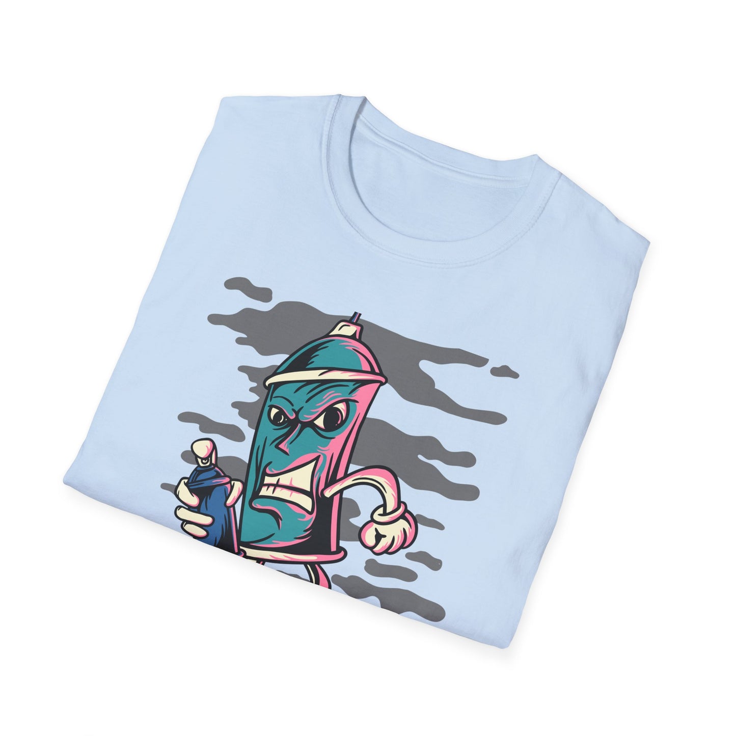 Bold Graffiti Spray Can T-Shirt - Edgy Urban Art Graphic Tee for Streetwear Fans | Unique Must-Have Design