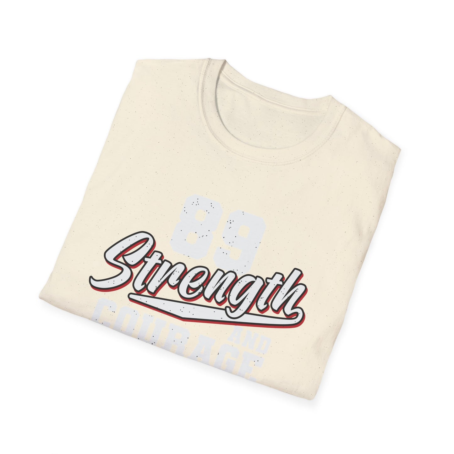 Bold Strength & Courage T-Shirt | Vintage NYC Athletics Dept. Tee | Empowering Retro Gym & Streetwear Style