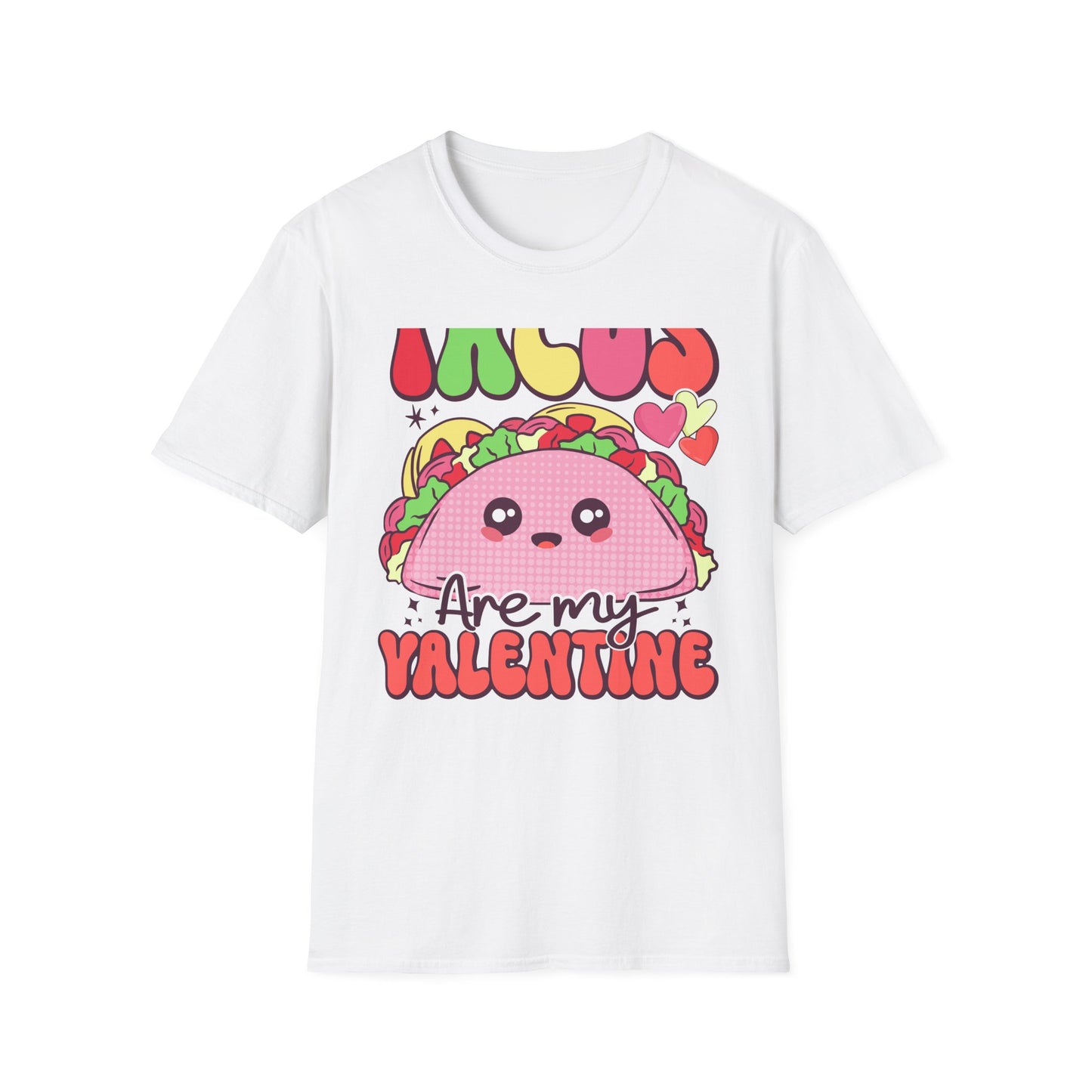 Adorable "Tacos Are My Valentine" T-Shirt | Cute Kawaii Taco Lover Tee | Funny Foodie Valentine's Day Gift for Her | Trendy & Unique
