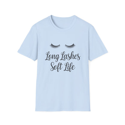 Long Lashes Soft Life T-Shirt - Chic False Eyelash Beauty Tee for Women | Effortless Glamour & Comfort Fashion