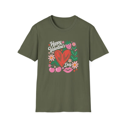 Groovy Valentine's Day T-Shirt | Adorable Retro Heart & Flower Love Tee for Women & Girls | Sweet Holiday Gift