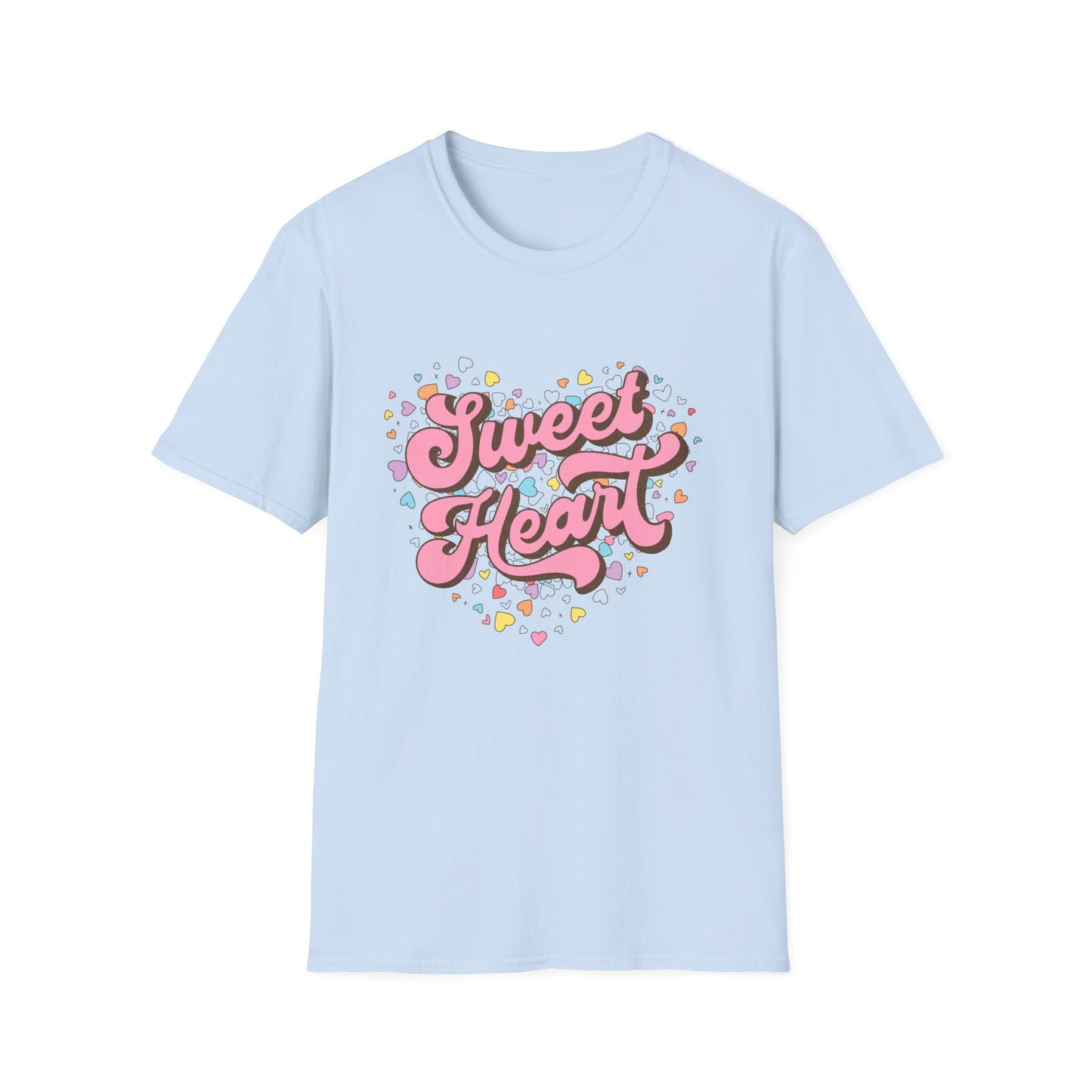 Sweet Heart Candy Hearts T-Shirt - Adorable Retro Valentine's Day Tee for Women & Girls | Unique Love Gift