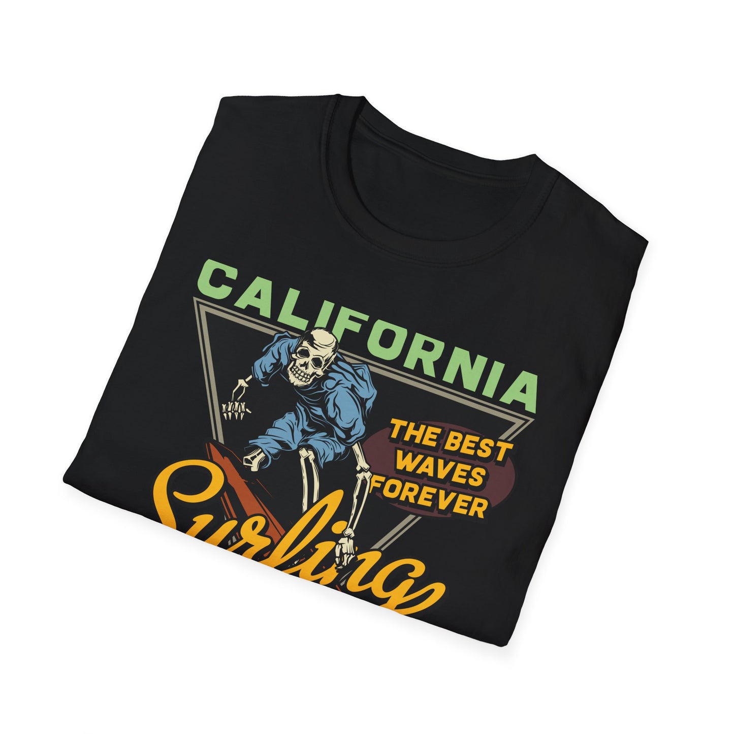 Rad Vintage California Skeleton Surfer T-Shirt - Ultimate Waves Paradise Tee